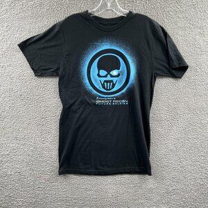 Ghost Recon Future Soldier Women Top Medium Black Blue Tom Clancy Logo Tee Shirt